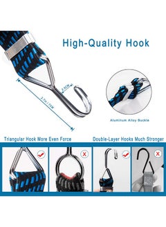 هاسذيب حزام أمتعة HASTHIP® 4 قطع بطول 3.3 قدم مع خطافات معدنية، حبل مطاطي عالي المرونة للدراجات النارية والدراجات  - Image 5