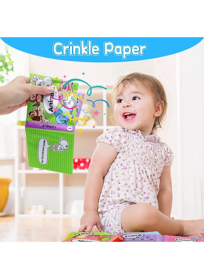 OKOOKO كتب الأطفال الناعمة OKOOKO 12 قطعة كتب قماش ناعمة كتب استحمام قابلة للغسل غير سامة لعبة تعليمية مبكرة لرياض الأطفال للأطفال حديثي الولادة والرضع والأطفال الصغار والكبرى - Image 3