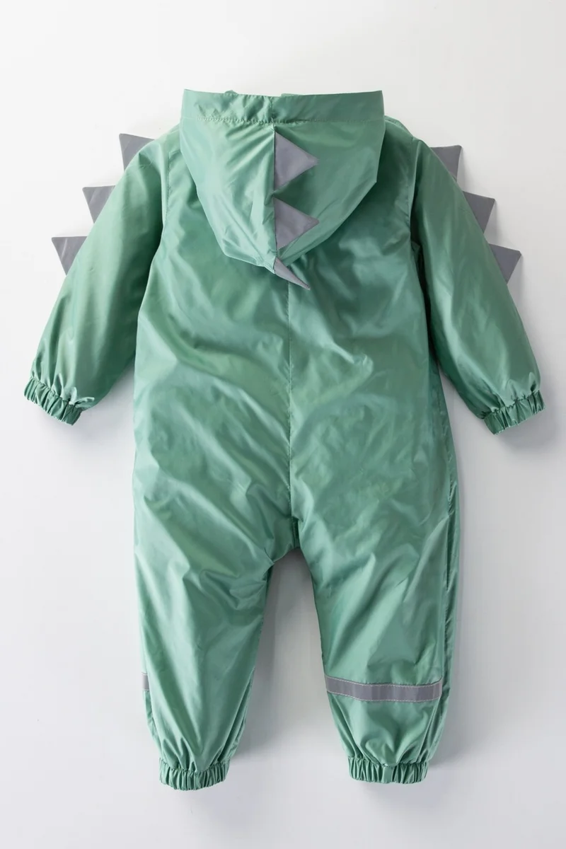 Podium Giyim Podium Clothing Cute Cotton Lined Hooded Kids Raincoat Overalls Coat