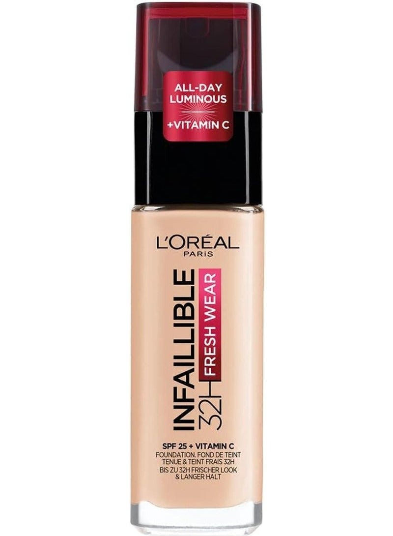 L'Oreal Paris Infallible 32 Hour Liquid Foundation - 20 'Ivory - Image 1