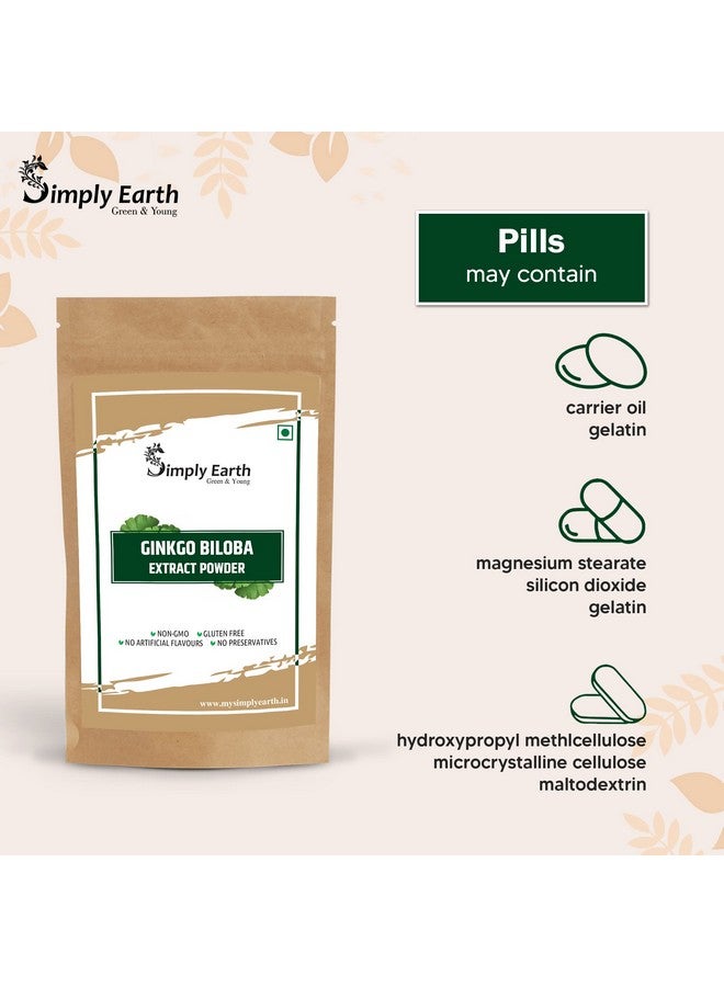 Simply Earth Extra Strength Premium Pure Organic Ginkgo Biloba Powder For Brain Health And Memory Support - In Different Packs (Powder, 100 Gm) - Image 4