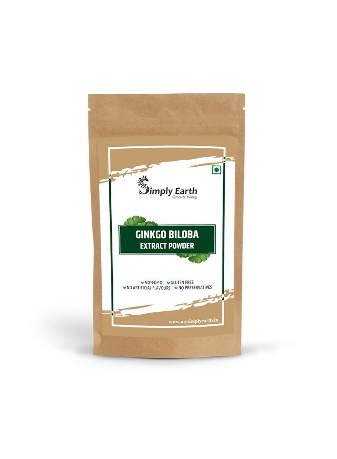 Simply Earth Extra Strength Premium Pure Organic Ginkgo Biloba Powder For Brain Health And Memory Support - In Different Packs (Powder, 100 Gm) - Image 1