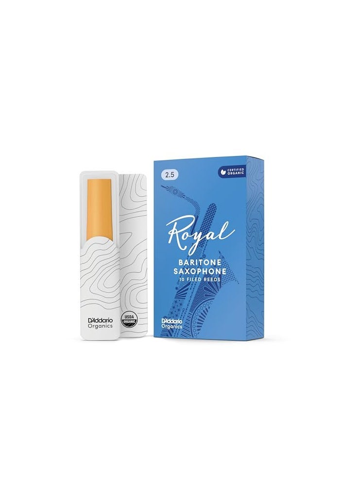 D'Addario Rico Royal 2.5 Strength Reeds for Baritone Saxophone - Pack of 10 - Image 1