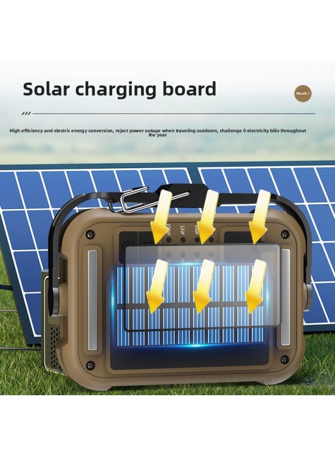Solar Work Light Type-C Charging With Hook Magnetic Suction Camping Multi-function Projection Work Light-Color:Gray Regular 1K  - Image 3