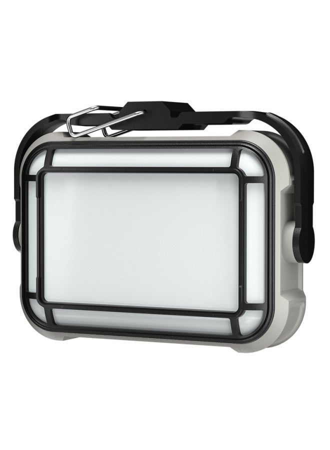 Solar Work Light Type-C Charging With Hook Magnetic Suction Camping Multi-function Projection Work Light-Color:Gray Regular 1K  - Image 1