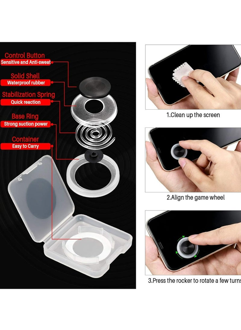 Generic - 2Pcs Mobile Phone Game Joystick Game Control Touch Screen Joypad Game Controller for iPad iPhone Android Mobile Tablet Smart Phone Joystick Touch Screen Joypad Tablet Funny Game Controller - Image 1