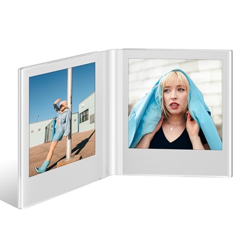 WINKINE Polariod Frame for Photos 4.2''x3.5'', Fits Polariod i-Type/600/SX-70 Films, Double Sided Acrylic Picture Frames Instax Photo Frames for Desktop, Tabletop, Countertop - Image 1