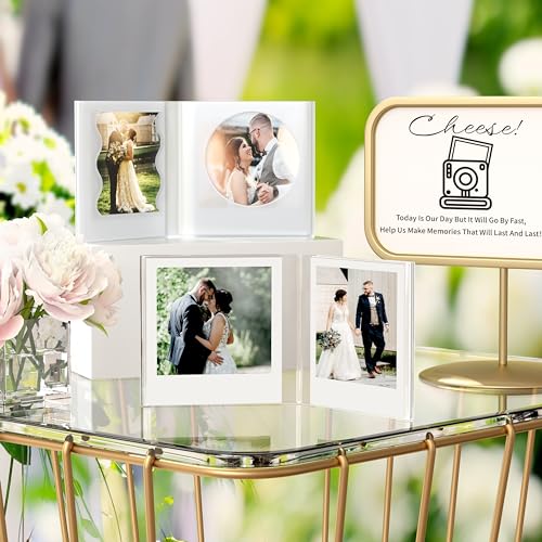 WINKINE Polariod Frame for Photos 4.2''x3.5'', Fits Polariod i-Type/600/SX-70 Films, Double Sided Acrylic Picture Frames Instax Photo Frames for Desktop, Tabletop, Countertop - Image 4