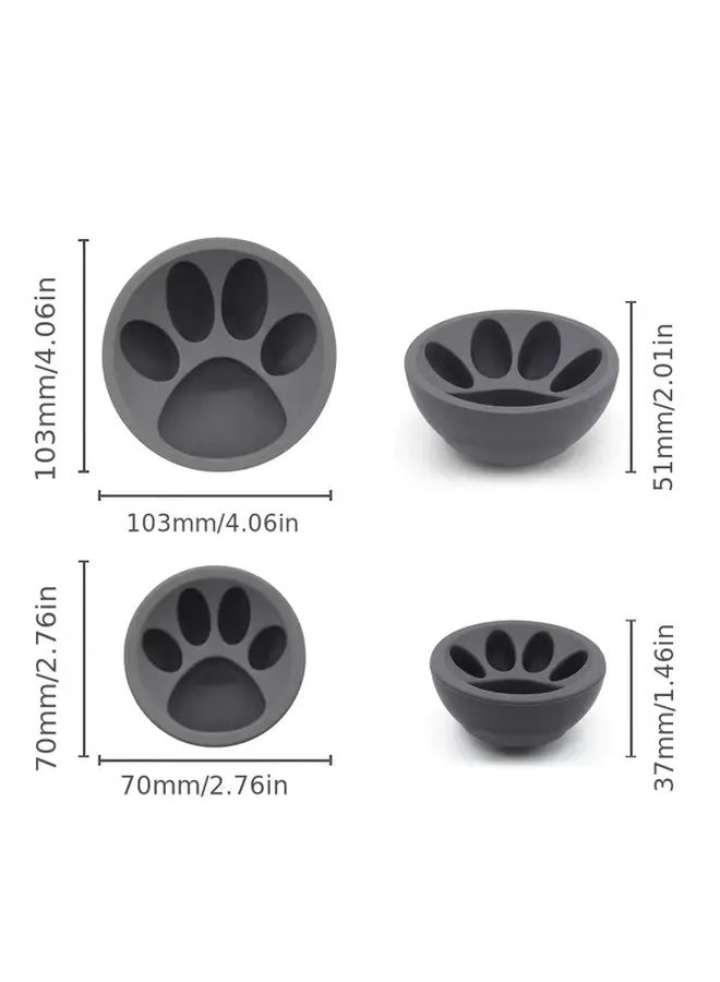 Green Slow Feeder Dog Bowl with Raised Edges and Paw Print Design Interactive Slow Eating Bowl for Large Small Dogs and Puppies Durable Chew Resistant Non Toxic Promotes Healthy Digestion Reduces Bloat Risk Easy Clean - Image 2