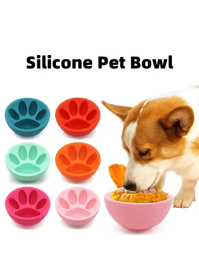 Green Slow Feeder Dog Bowl with Raised Edges and Paw Print Design Interactive Slow Eating Bowl for Large Small Dogs and Puppies Durable Chew Resistant Non Toxic Promotes Healthy Digestion Reduces Bloat Risk Easy Clean - Image 1