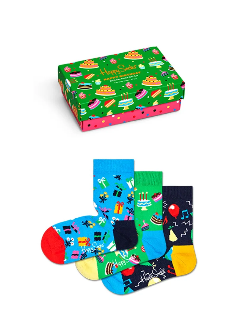 Happy Socks 3-PACK KIDS BIRTHDAY SOCKS GIFT SET