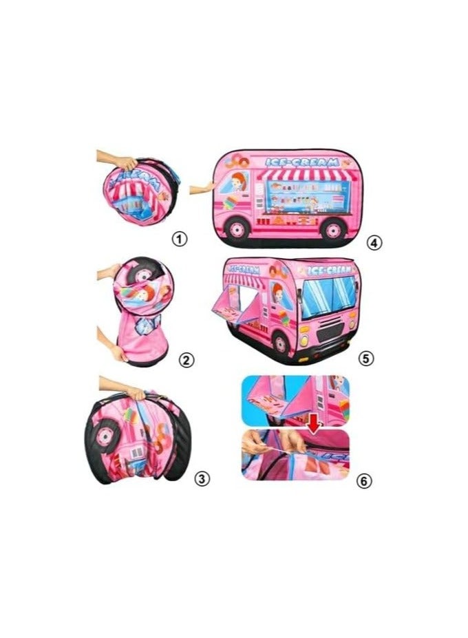 BLOOMING TIME Pop Up Play Tent for Kids,Engine Pop Up Pretend Playhouse Indoors & Outdoors - Image 3