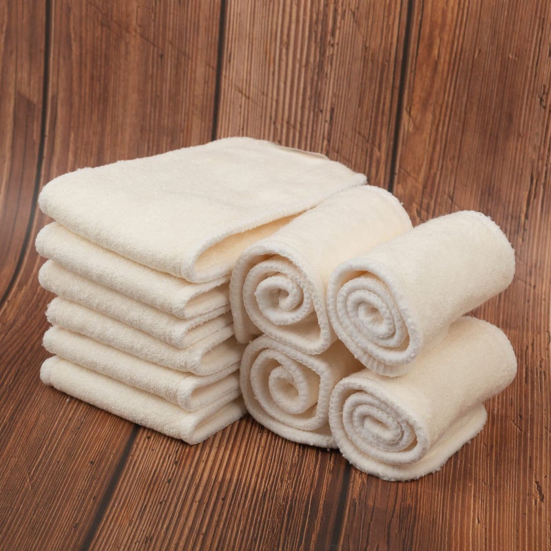 ALVABABY 12PCS Newborn Cloth Diaper Insert,4 Layers Cloth Diaper Inserts, Inserts,Reusable Cloth Diaper Inserts Overnight 12SMB - Image 4