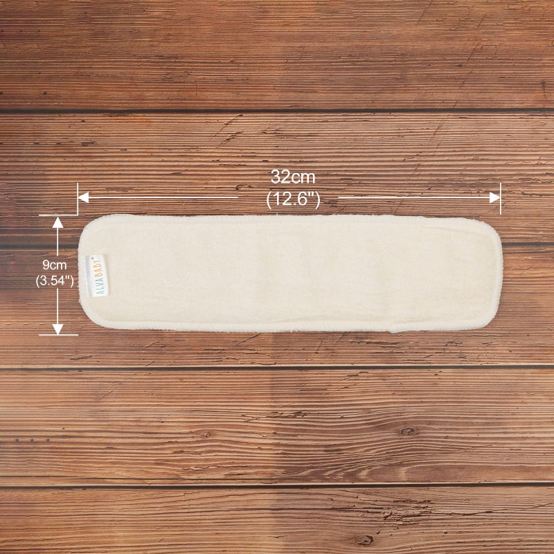 ALVABABY 12PCS Newborn Cloth Diaper Insert,4 Layers Cloth Diaper Inserts, Inserts,Reusable Cloth Diaper Inserts Overnight 12SMB - Image 2