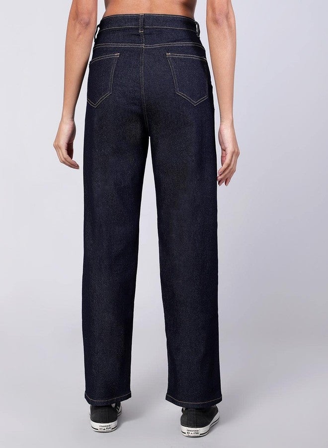 KOTTY Women's High Rise Cotton Lycra Blend Ankle Length Relaxed Fit Jeans - Image 4