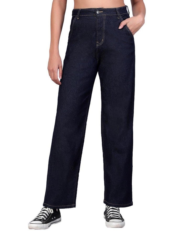 KOTTY Women's High Rise Cotton Lycra Blend Ankle Length Relaxed Fit Jeans - Image 1