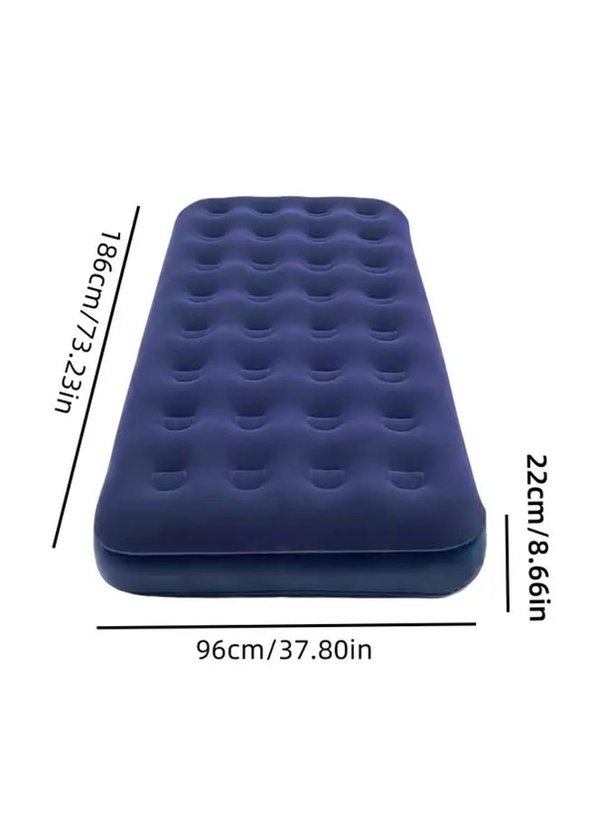 Inflatable Camping Mattress For Two With Foot Pump Portable Durable PVC For Outdoor Beach - Image 5
