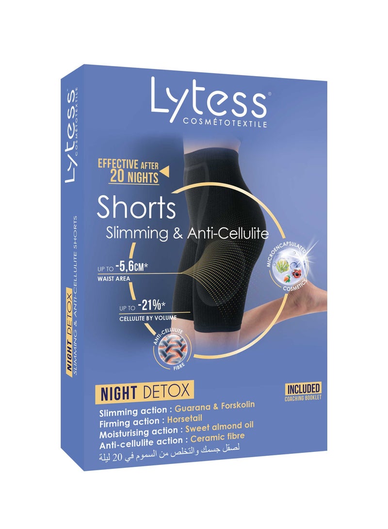 Lytess Night Detox Slimming & Anti cellulite Shorts, Black L/XL  - Image 1