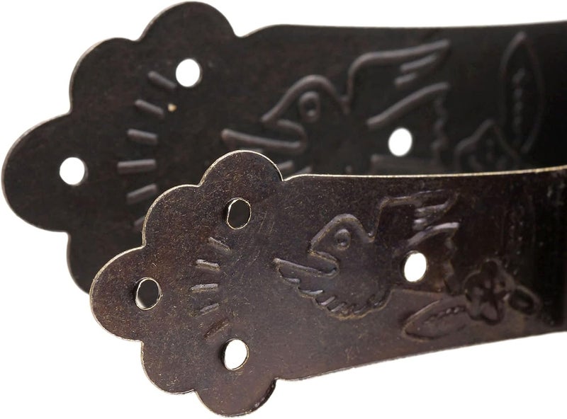 dophee 4Pcs Antique L Shaped Corner Guards Embossing Decorative Edge Corner Bracket Protectors Cover with Mounting Screws for Chest Case Wooden Box  217x217x098 - Image 5