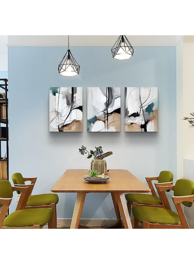 Home Trove Dzrwubhs Canvas Wall Art For Living Room Wall Decor For Bedroom Modern Family Canvas Art Office Decor Abstract Wall Paintings Pictures Artwork Ready To Hang Room Home Decorations 12" X 16" 3 Piece  - Image 5
