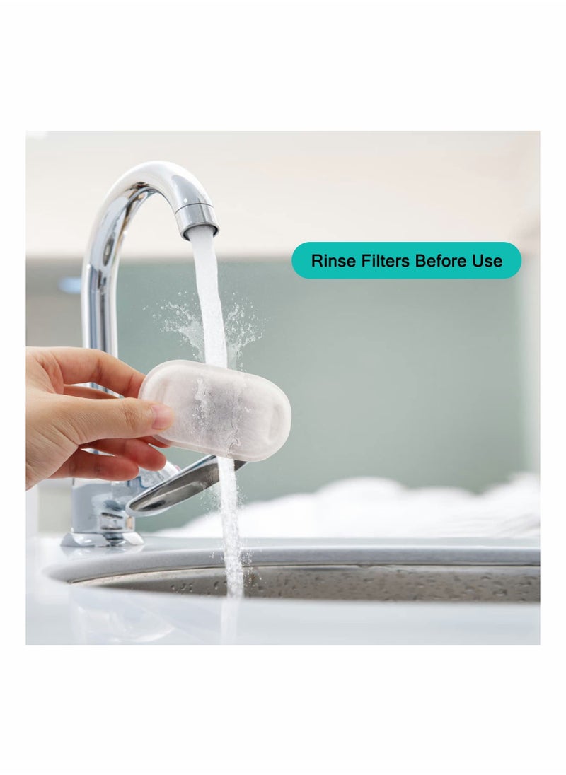 Cat Water Fountain Filters for Stainless Steel 67oz 2L Adjustable Water Flow Pet Fountain 8 Pack Pet Replacement Filters with 8 Sponges