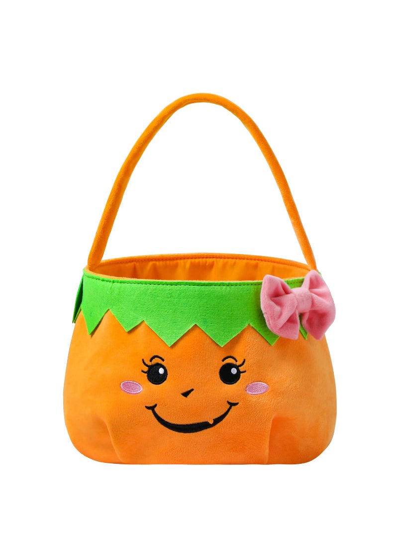 THOVSMOON THOVSMOON Halloween Trick or Treat Bags Candy Basket Tote Gift Bucket for Halloween Party Favor Supplies Pumpkin 