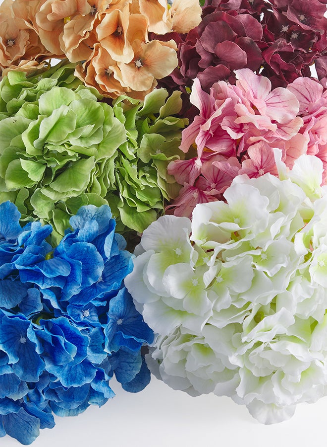 Noon East Hydrangea 1pc Flower Bunch with 5 buds – Maroon | 43cm Artificial Flower Bunch | Ideal for Wedding, Living Room Decor, Hotel, Party Decoration, and DIY Décor - Image 4