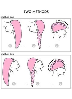 snooze Drying hair set 2pcs, Wrap bonnet+ hair tie Anti-tangle, Gray  - Image 3