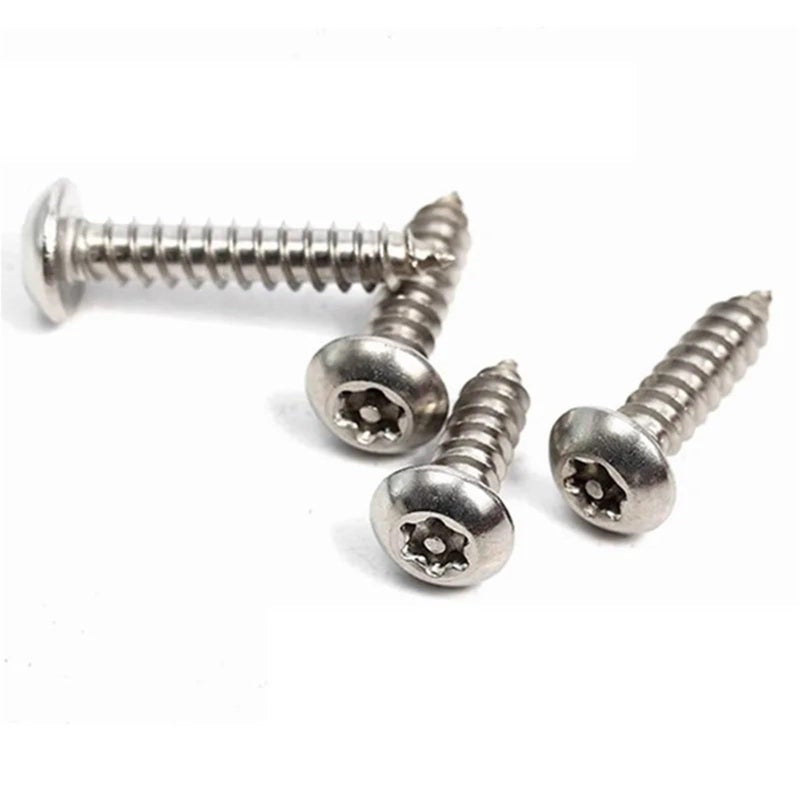 M3 50Pcs 304 Stainless Steel Torx Pan Round Head Pin Security Self Tapping Wood Screws - Image 3