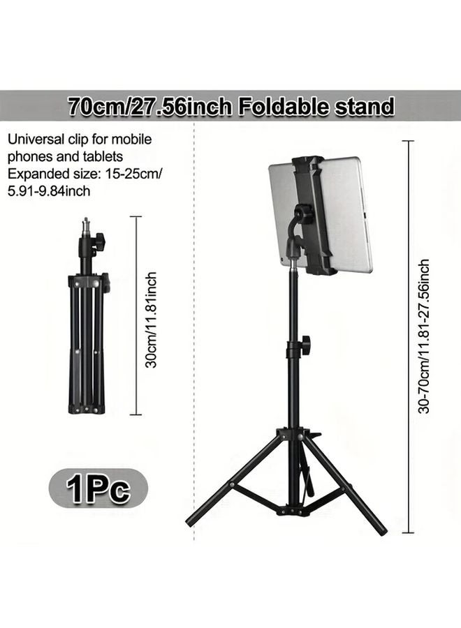 Adjustable Foldable Tablet Tripod Stand 21 65 Inch Clip For 4 13 Inch Devices - Image 3