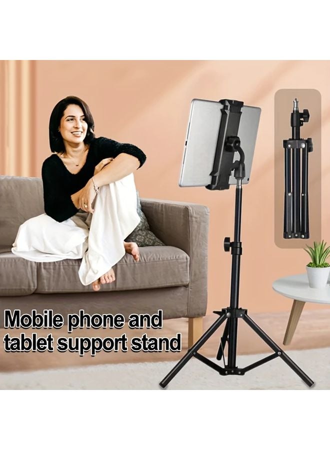 Adjustable Foldable Tablet Tripod Stand 21 65 Inch Clip For 4 13 Inch Devices - Image 2