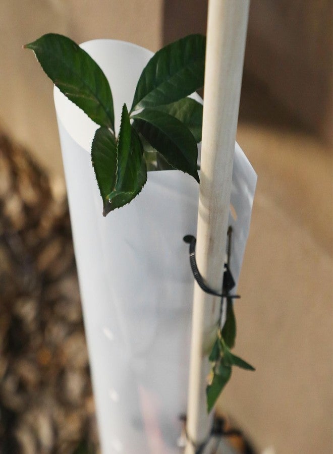Pushglossy 10 Pack 48 Inch Tree Tube Tree Seedling Protectors Slit Tube Tree Grow Tubes with Releasable Zip Ties Tree Guard Small Tree Shelter Split Plant Protector Tube for Outdoor Sapling Cuttings - Image 4