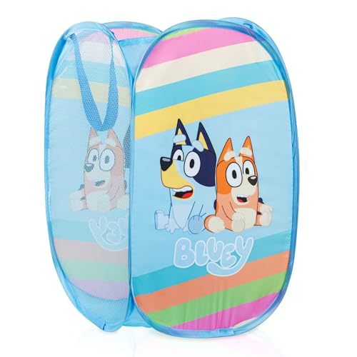 Jay Franco Bluey Pop Up Hamper - Bluey and Bingo Mesh Laundry Basket/Bag with Durable Handles - Storage for Clothes and Toys - Image 4
