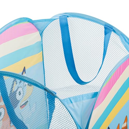 Jay Franco Bluey Pop Up Hamper - Bluey and Bingo Mesh Laundry Basket/Bag with Durable Handles - Storage for Clothes and Toys - Image 3