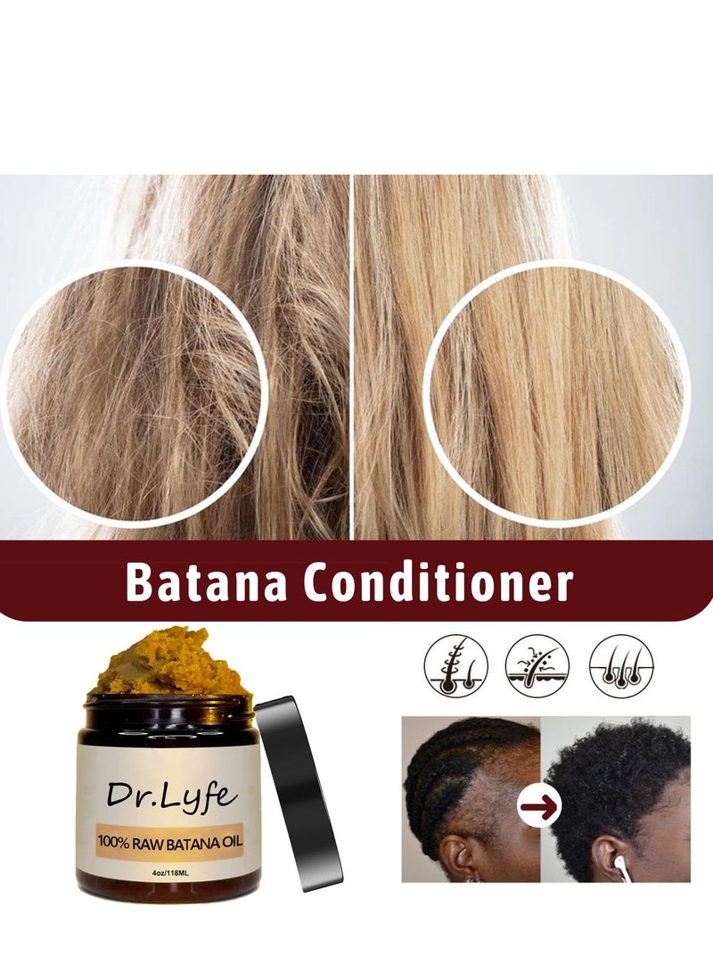Lyfe Dr.  Batana Oil for Hair Growth, 100% Unrefined Oil from Honduras, Raw Batana Oil for Nourishing and Repairing Damaged Hair, Moisturizes Scalp for Healthy Hair Growth 4 oz - Image 3