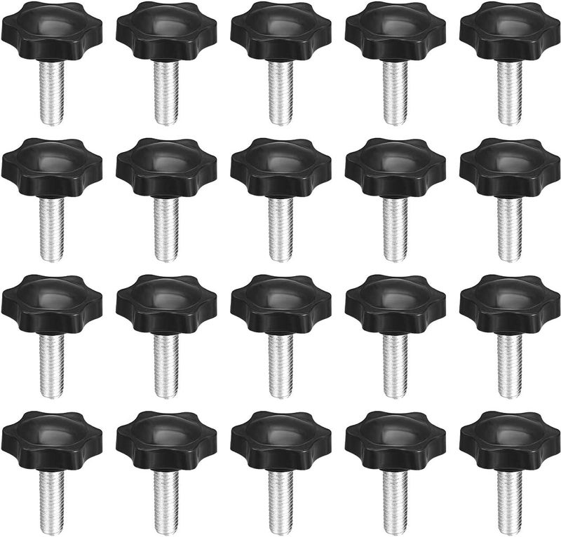 NACX M8 x 20mm Thread Clamping Knob, Thumb Screw, Star Hand Knob Tightening Screw Knob for Machinery, 20Pcs - Image 1