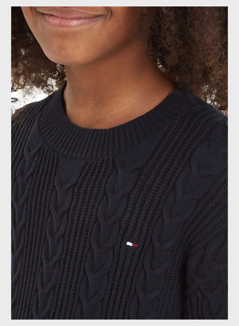 TOMMY HILFIGER Kids Monotype Sweater Dress