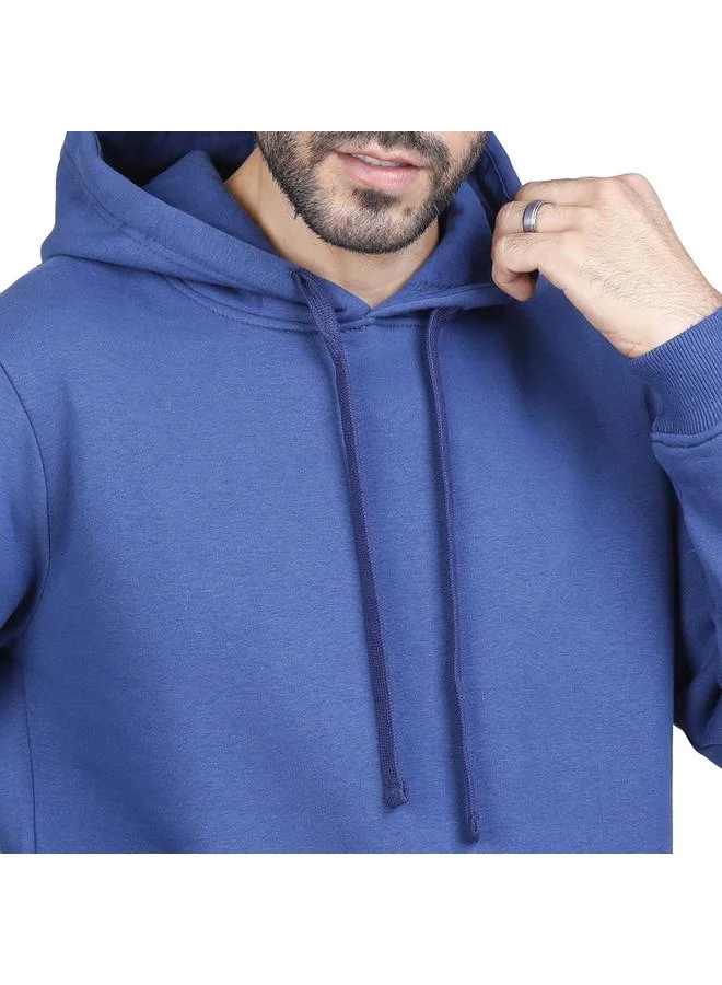 كوب سويت شيرت رجالي بقلنسوة سادة بأكمام طويلة