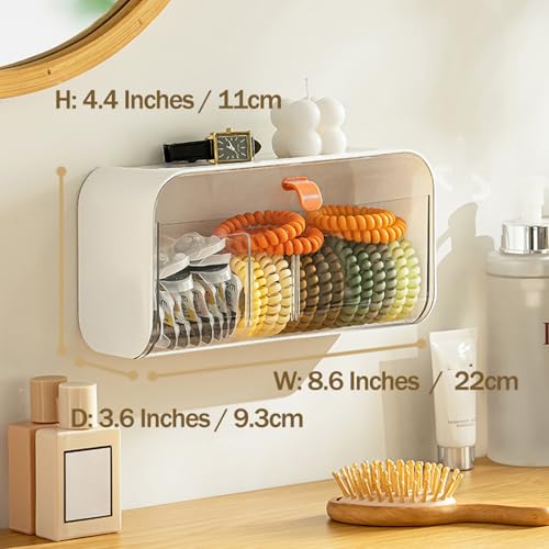 MORNITE Pad Holder for Bathroom,Sanitary Napkins Organizer,Feminine Tampons Storage Day Overnight Cotton Pad Holder, White - Image 5