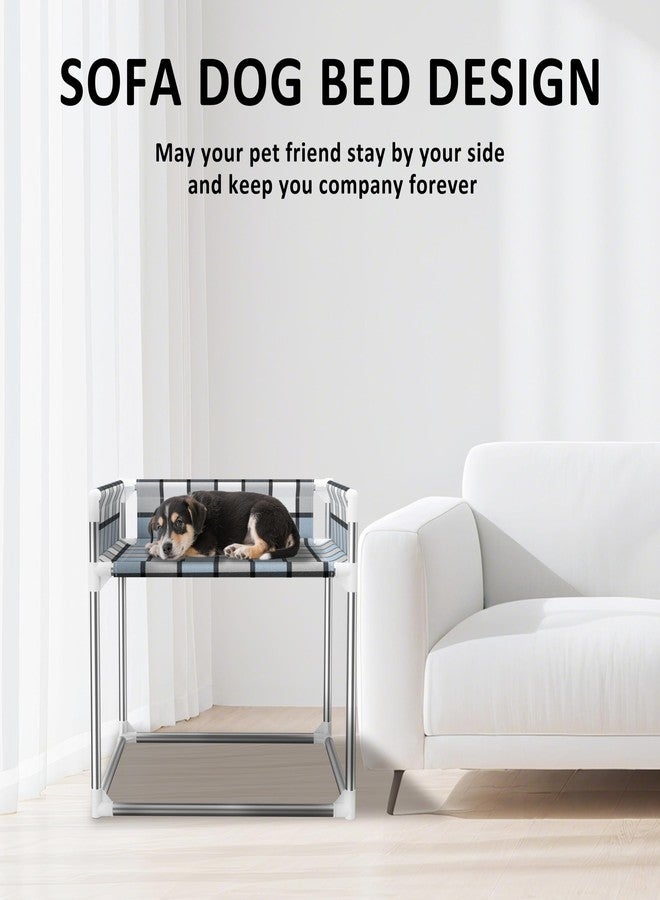 Caghash Bedside Window Pet Cat Bed - Dog Bed with Guardrail Extension Attached to Human Bed Height Elevated Dogs Cats Window Perch Bedside Dog Cot Sleeper Hammock Furniture Pet Beds (20'' x 20'' x 24'') - Image 3