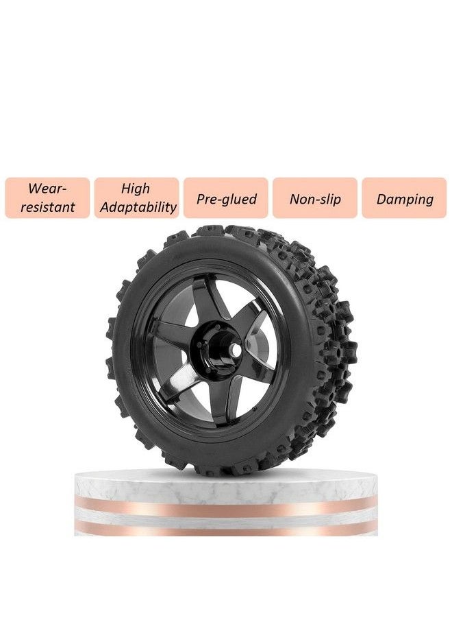 null - 4Pcs Preglued Rc Rally Tires And Wheels Od 2.8" Width 1.06" 12Mm Hex Wheels And Tires With Foam Inserts For Wltoys 144001 Losi Etc For 1/12 1/14 1/16 1/18 Rc Off On Road Rc Car - Image 1