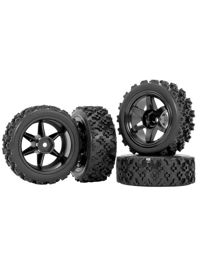 null - 4Pcs Preglued Rc Rally Tires And Wheels Od 2.8" Width 1.06" 12Mm Hex Wheels And Tires With Foam Inserts For Wltoys 144001 Losi Etc For 1/12 1/14 1/16 1/18 Rc Off On Road Rc Car - Image 1