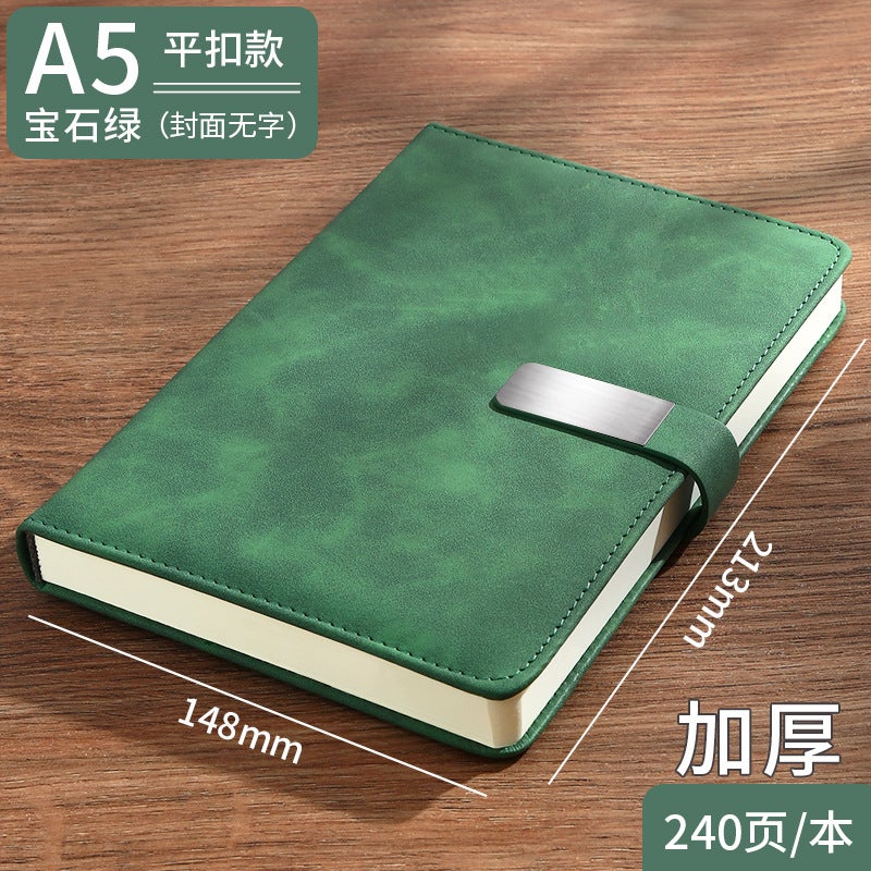 Thickened Notebook Custom Creative Buckle Soft Leather Diary Business A5 Notebook Custom Logo - Image 1
