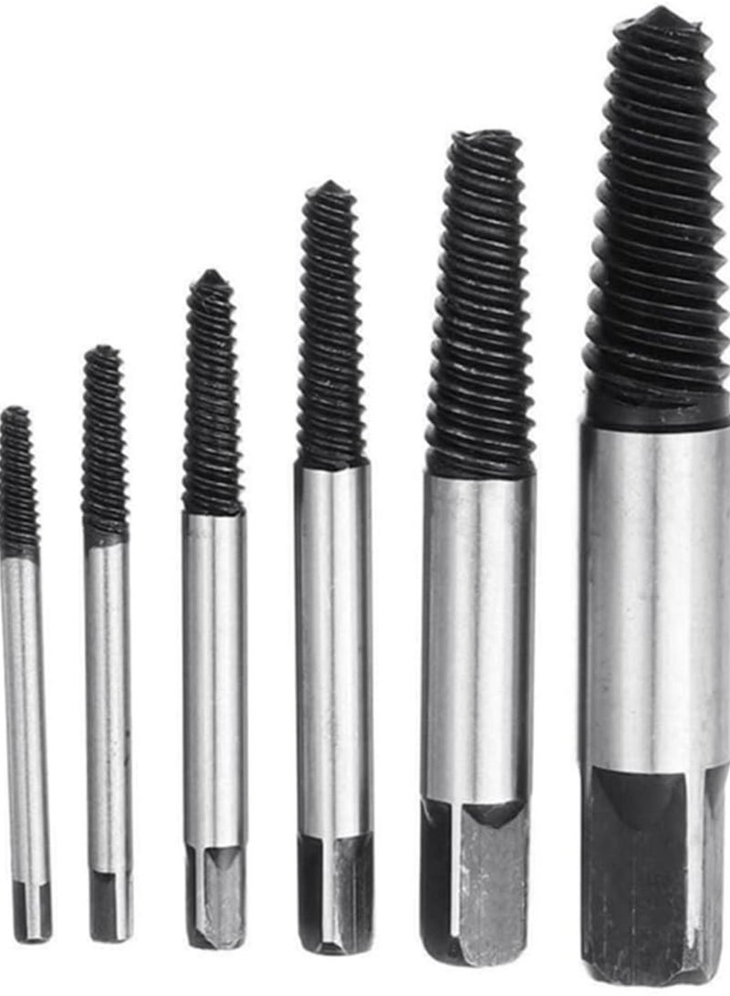 GGOOT 5 Pieces of Broken Screw Extractor Bit Set Carbon Steel Double-Sided Screw Pulling Center Bit Hardware Tools Black - Image 4