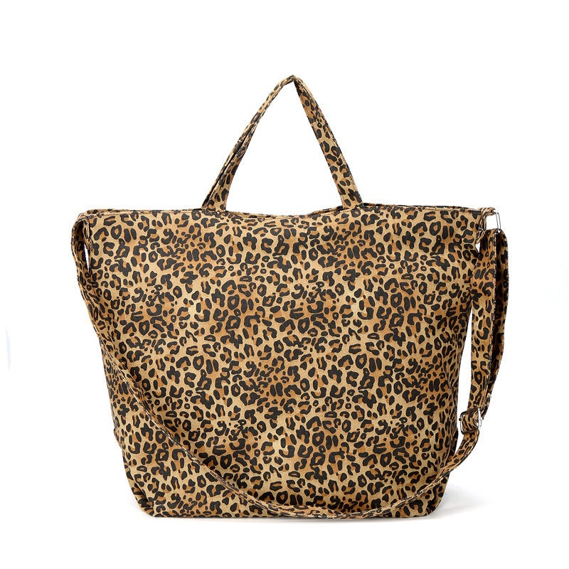 Export Women'S Bag Leopard Print Crossbody Bag Fashion Women'S Handbag Canvas Large Capacity Tote Bag - Image 5