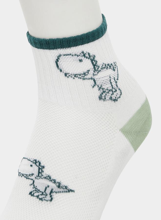 Styli Pack of 5 - Boys Dino Graphic Socks - Image 3