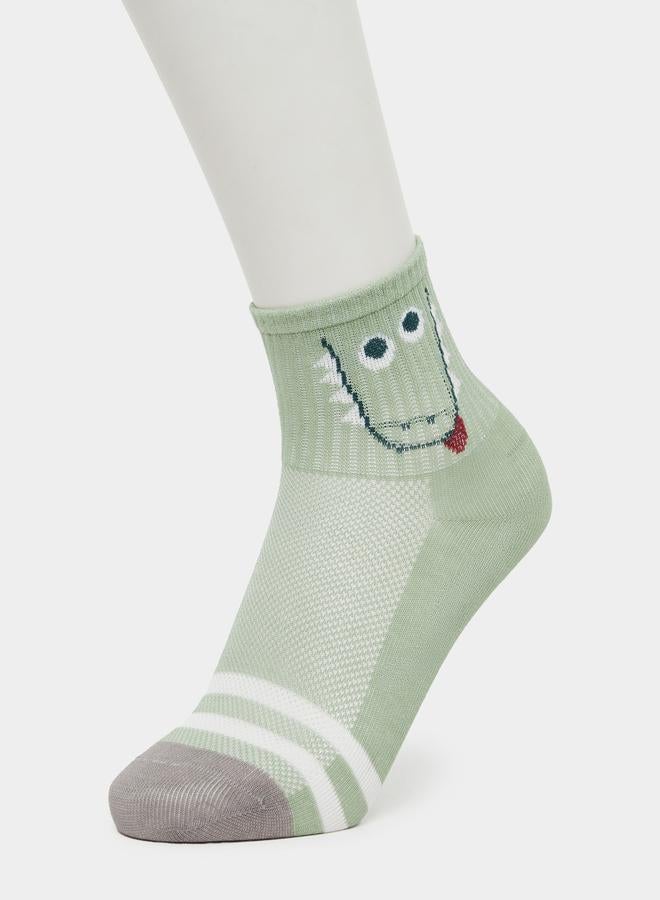 Styli Pack of 5 - Boys Dino Graphic Socks - Image 4