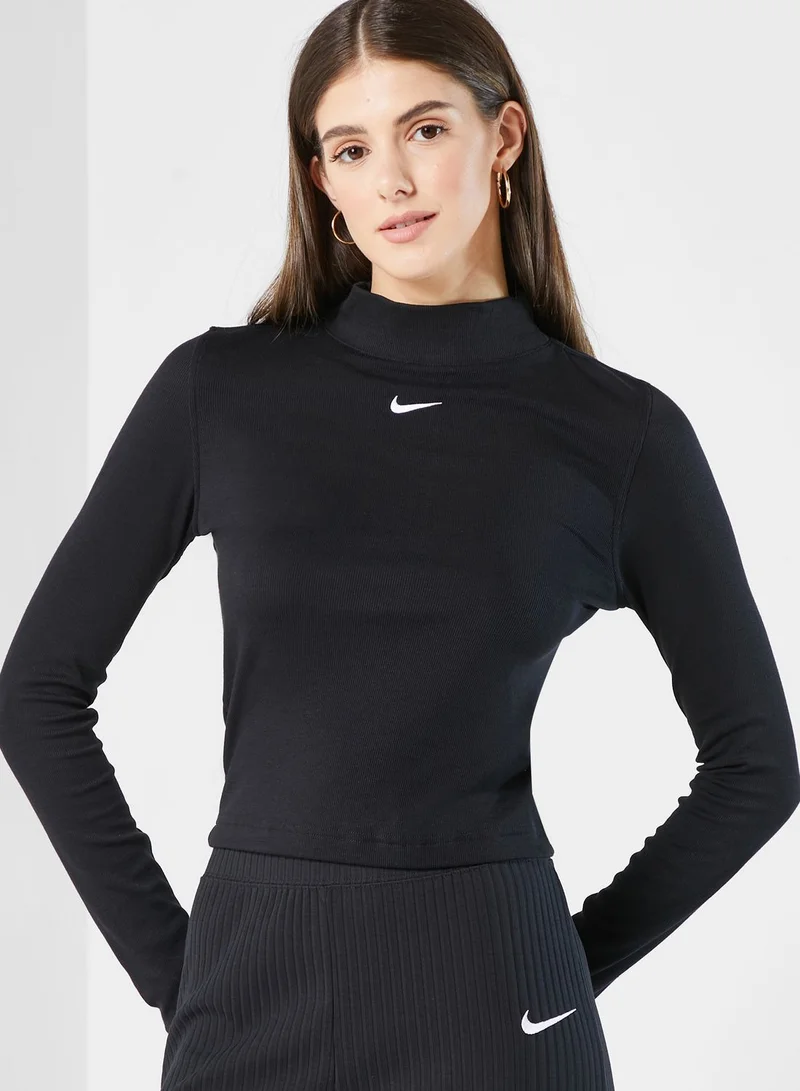 Nike Nsw Essential Ribbed Mock Neck T-Shirt