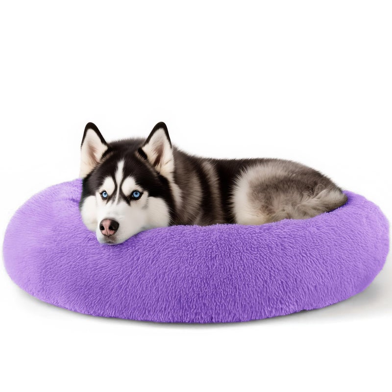 Hoewina Extra Large Dog Beds 36 Inch Human Dog Anxiety Relief Comfort Bed Indestructible Chew Proof Pet Beds Purple - Image 2