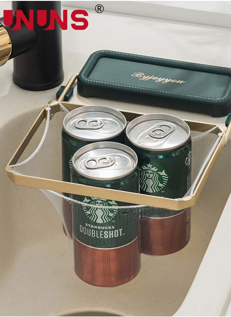 Kitchen Sink Drain Basket,Flipped Holder Sink Strainer Basket,Multi-function Disposable Garbage Drainage Grid With 50 Filters